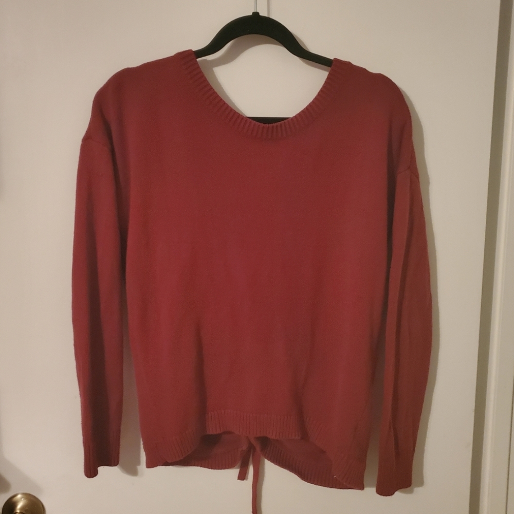 Express Sweater Lace Up Back Women's, Sage Size S EUC